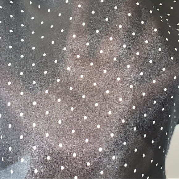 Scotch & Soda Maison Scotch Polka Dot Print Layered Ruffle Sleeves Blouse Top - Picture 4 of 9